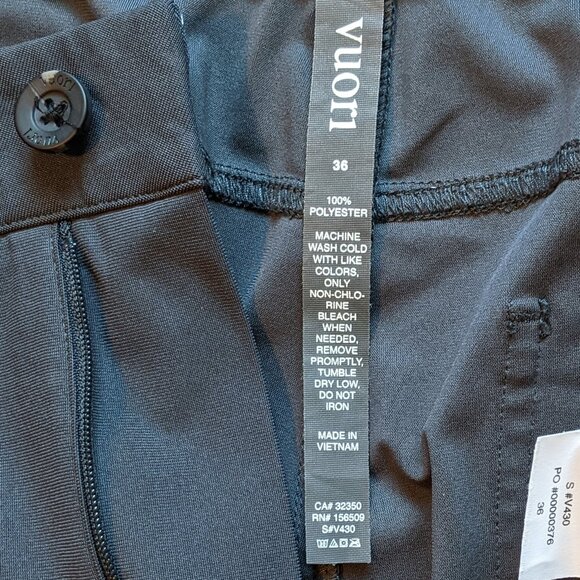 Vuori Meta Pants 36 Charcoal Gray Stretchy Polyester - Picture 3 of 5